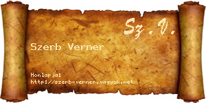 Szerb Verner névjegykártya
